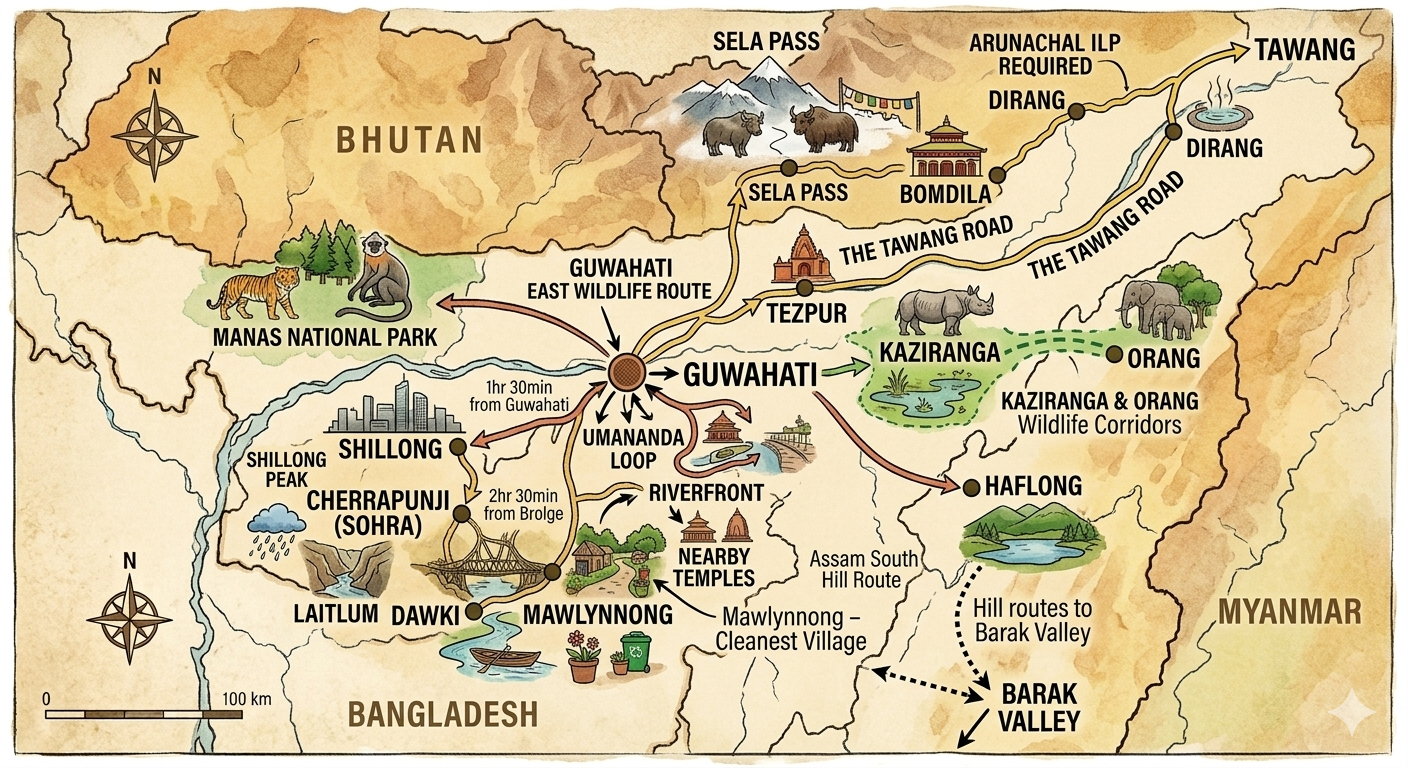 Destination map — Guwahati